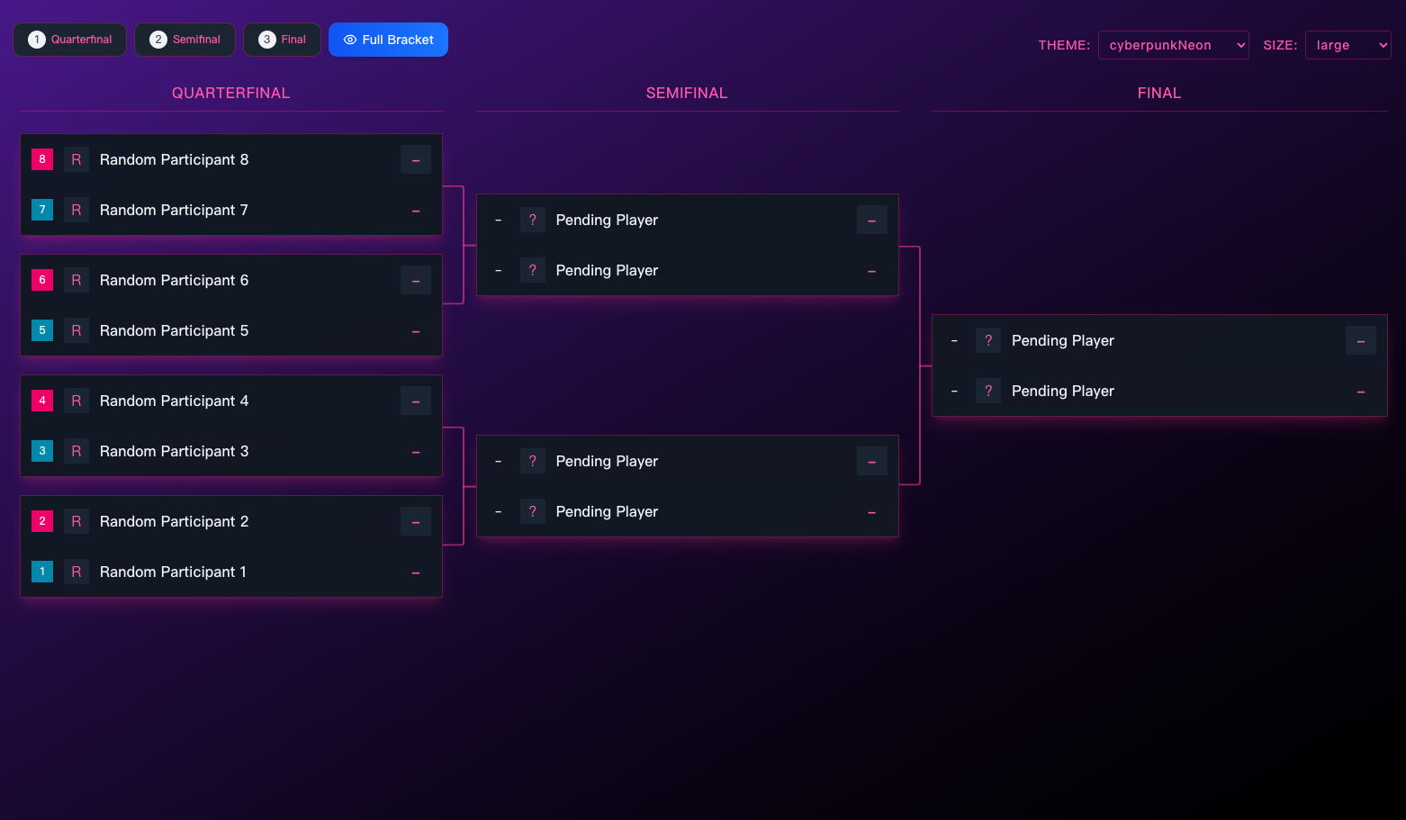 Bracket Generator Bracket Generator